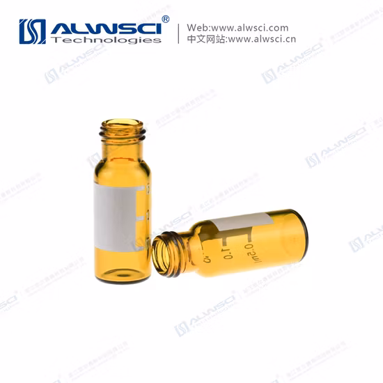 Alwsci 2ml 1.8ml 1.5ml 8-425 Clear Glass Screw Vial with Patch for Chromatography