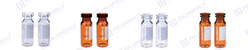 Alwsci Micro ND11 2ml Amber Snap Mouth Glassware Vials with Patch