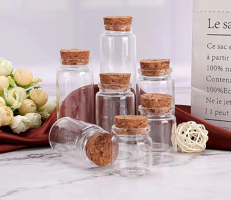 High Quality Empty Round Glass Vial for Storage with Cork