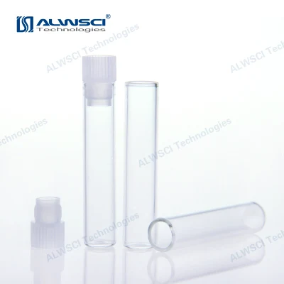 Frasco Alwsci 1ml de vidro transparente com plugue 8X40mm